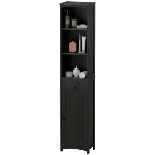 Tall Bathroom Cabinet Storage Organizer, Tall Cabinet with Shelves and Drawer