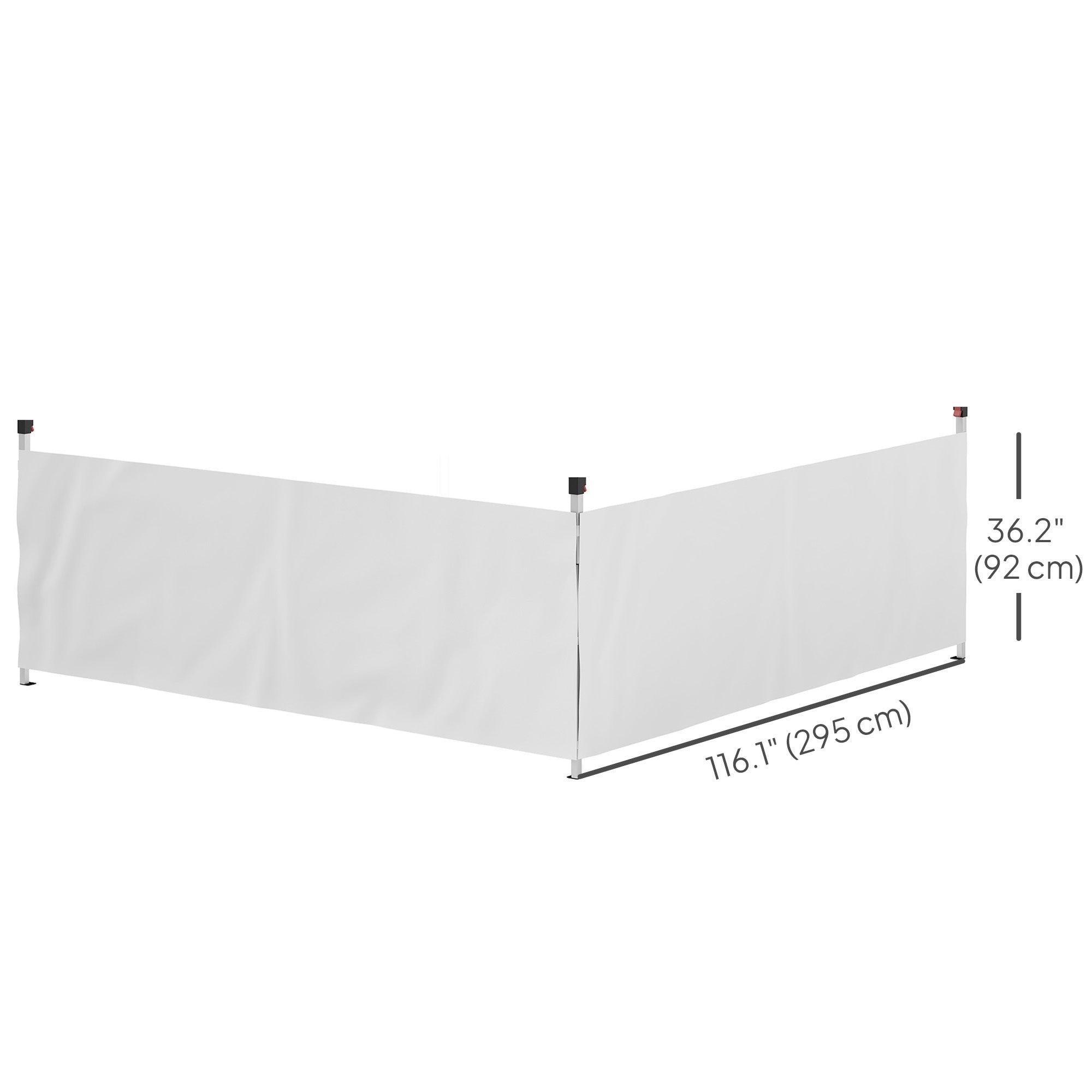 Canopy Sidewalls for 10' x 10' or 10' x 20' Pop up Canopy, 2 PCS Canopy Half Walls Only, White Gazebo Sidewalls at Gallery Canada