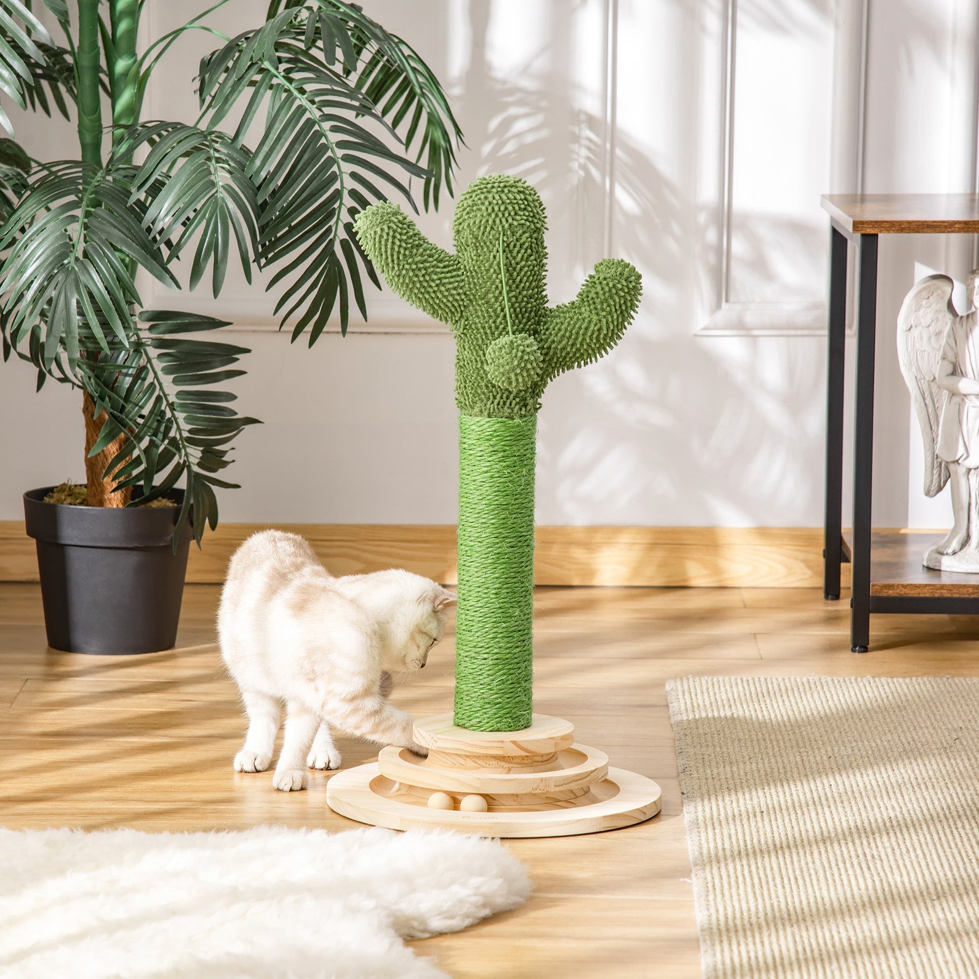 Cat Scratching Post, Cute Cactus Scratching Post, Nature Sisal Cat Scratcher with Ball Toys for Indoor Cats Cat Posts   at Gallery Canada