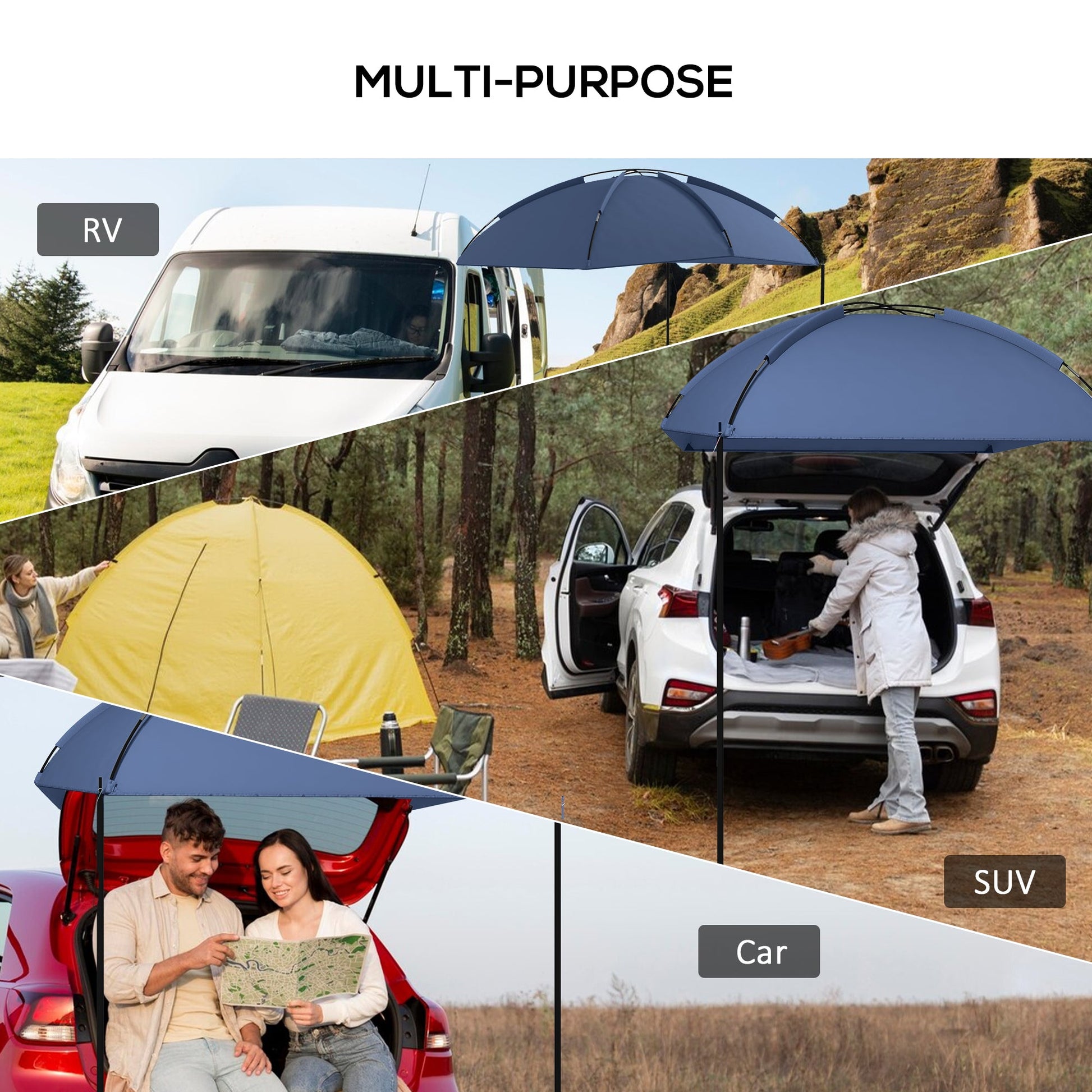 SUV Awning Tailgate Tent, Portable Rooftop Car Awning, for Truck, RV, Van, Trailer and Overlanding Camping Camping Tents   at Gallery Canada