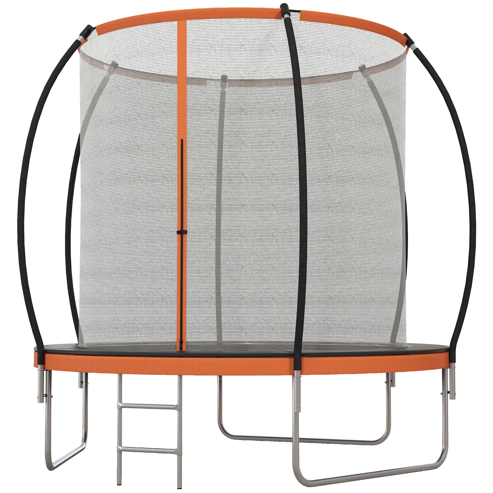 10ft Outdoor Trampoline with Enclosure Net and Ladder, Backyard Fitness Trampoline for Teens and Adults Trampolines Black and Orange at Gallery Canada