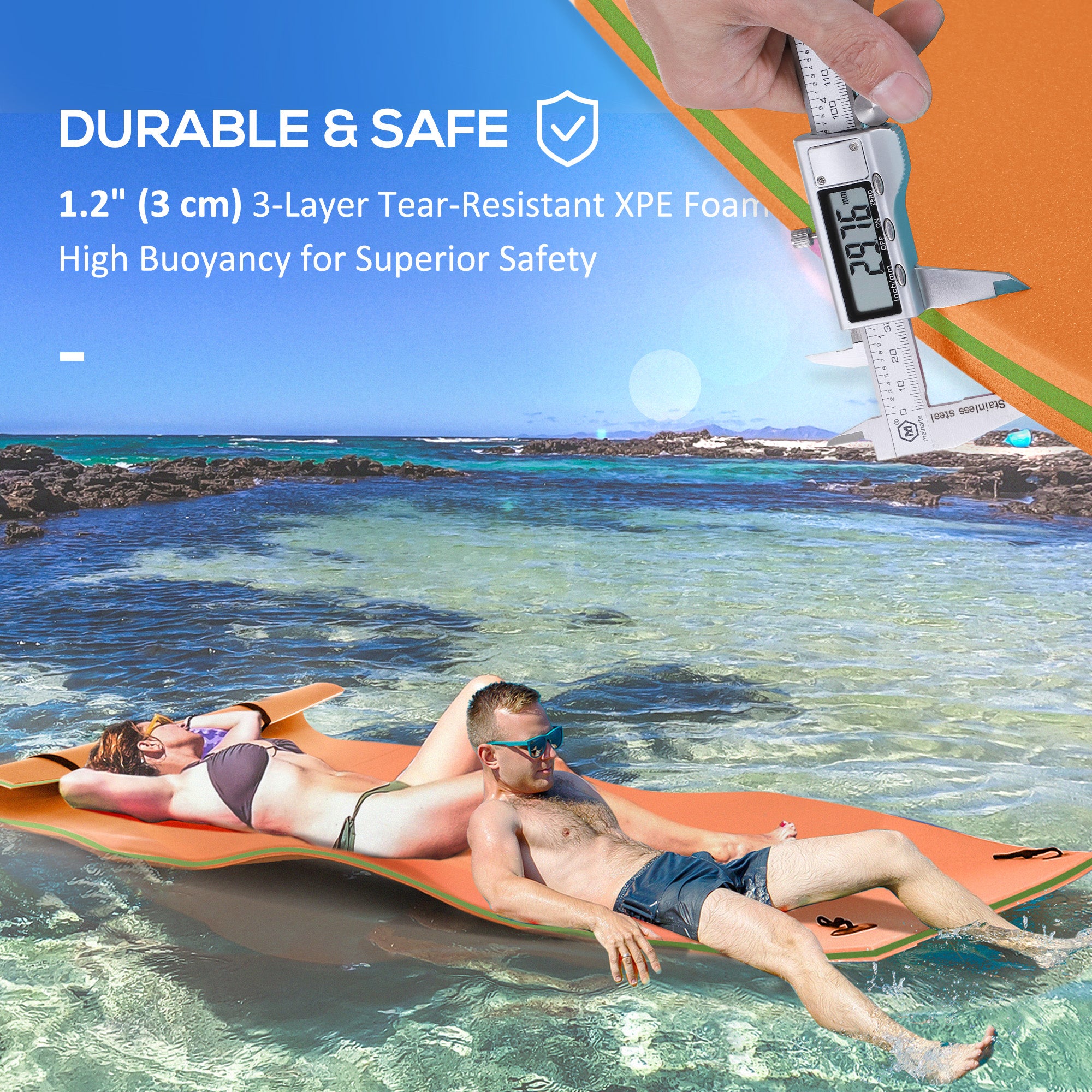10' x 5' Roll-Up Pool Float Pad Water Floating Mat for Lake, Ocean, Pool Playing, Relaxing &; Recreation, Orange Water Sports & Boating Supplies at Gallery Canada