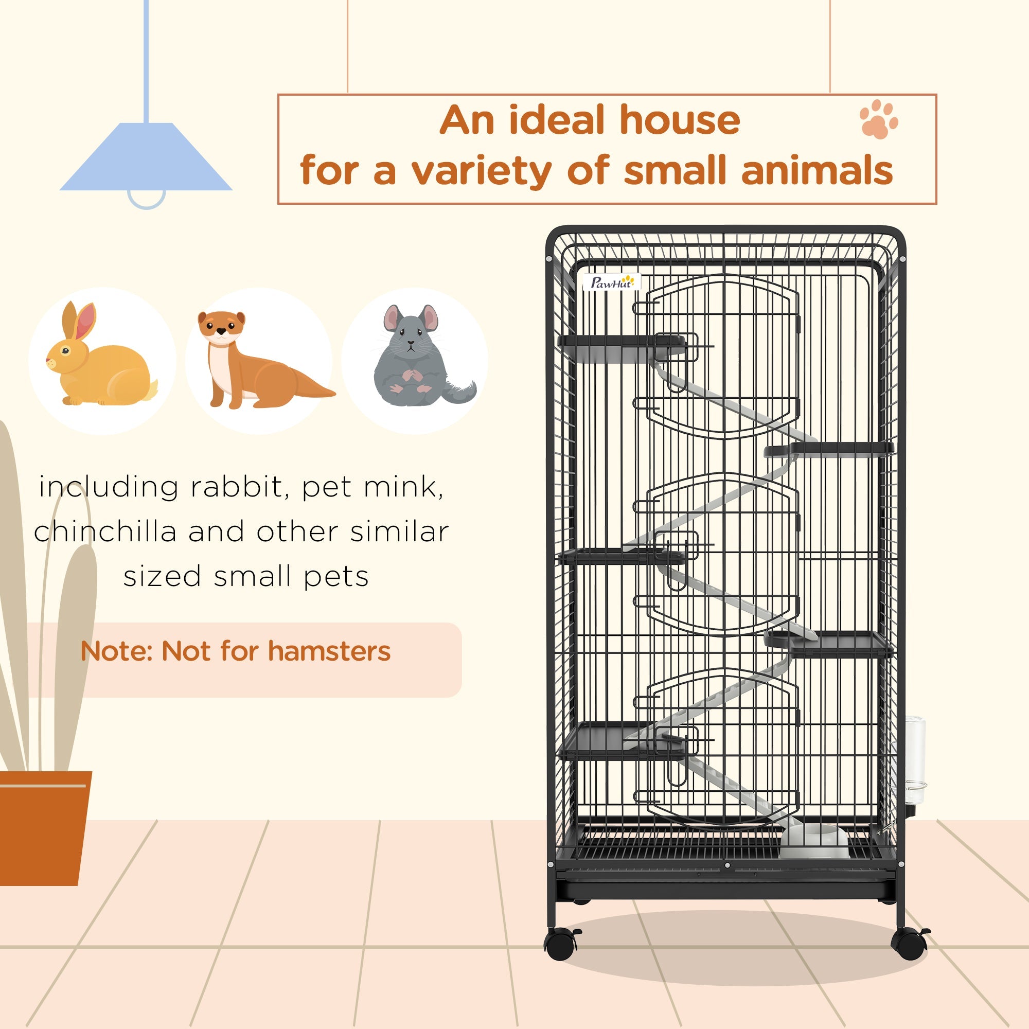 Rolling Small Animal Cage 51.6