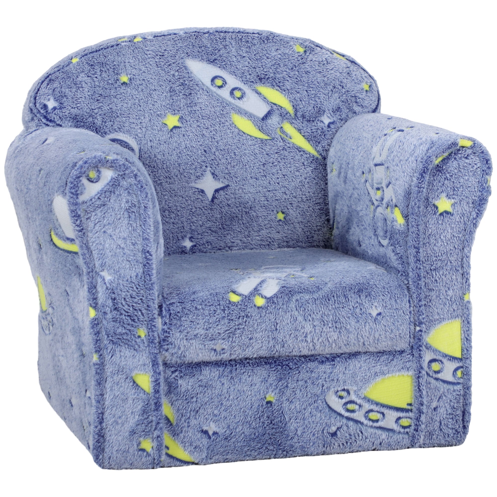 Toddler Chair with Luminous Universe Design, Wooden Frame, for 18-36 Months, Blue Kids Chairs & Seating   at Gallery Canada