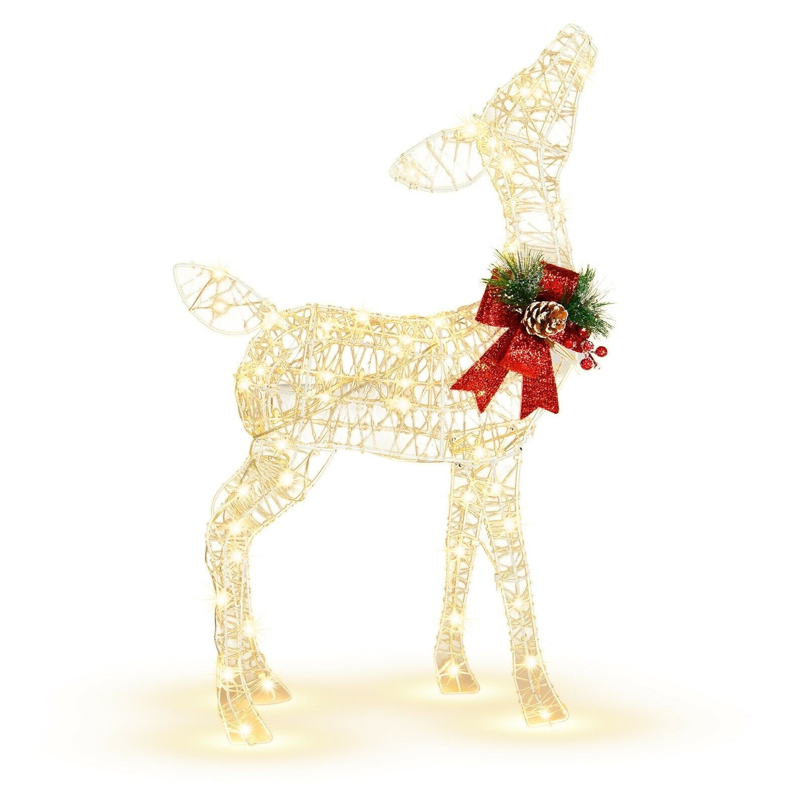 Lighted Christmas Reindeer Decorations with 50 LED Lights for Outdoor Yard Christmas Decor & Accessories   at Gallery Canada