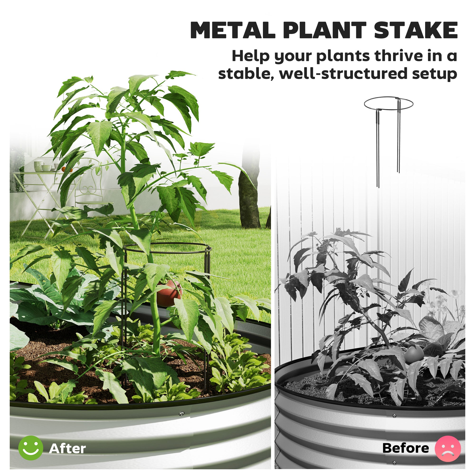 5' x 3' x 1' Large Outdoor Planter Box, Galvanized Raised Garden Bed with Metal Plant Stake, Silver Raised Garden Beds at Gallery Canada