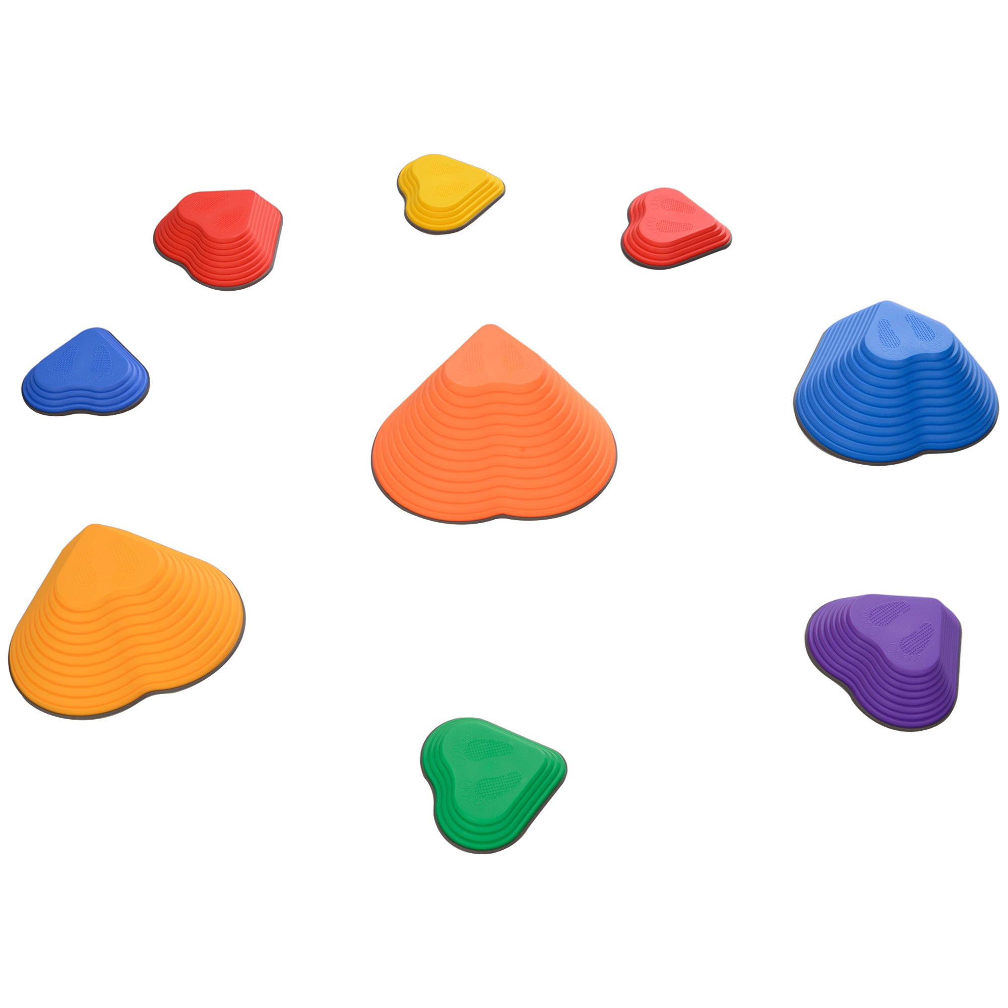9PCs Non-Slip Stackable Kids Stepping Stones, Heart-Shaped Gym Sets & Swings multicoloured at Gallery Canada