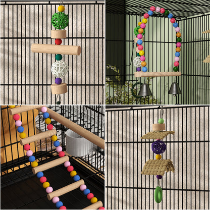 43" Bird Cage with Rolling Stand, Toys, for Budgies Canaries Black Bird Cages   at Gallery Canada