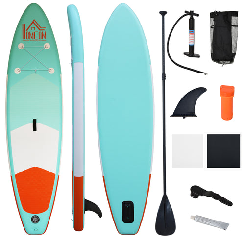10FT Inflatable Paddle Board with Ultra-Light (20lbs) SUP for All Skill Levels Everything Included with Stand Up Paddle Board, Adjustable Paddle, Fix Bag, Air Pump, Fin, Backpack, Green