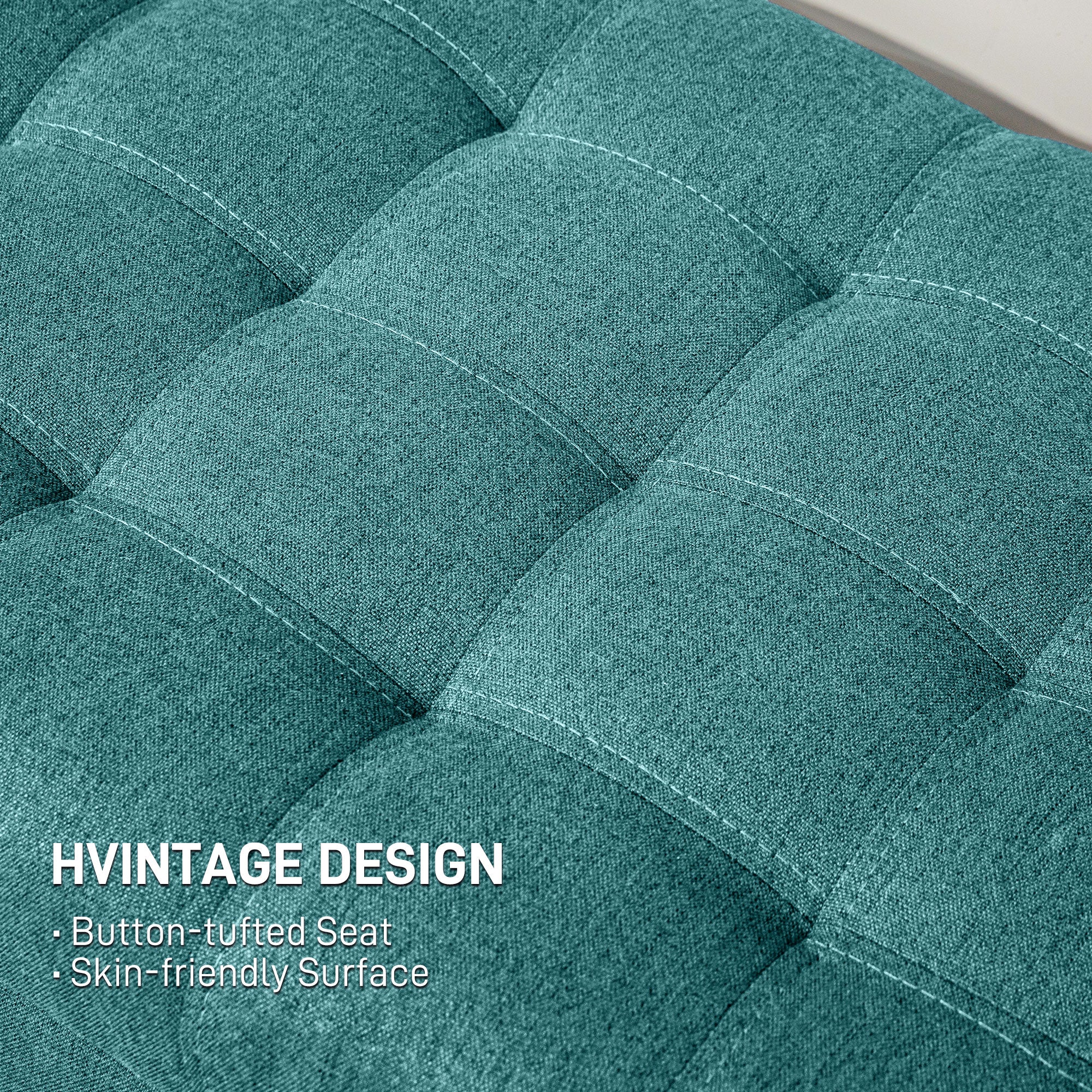 Storage Ottoman, Linen Fabric End of Bed Bench with Button Tufted Storage Bench for Bedroom, Green Storage Ottomans & Benches at Gallery Canada