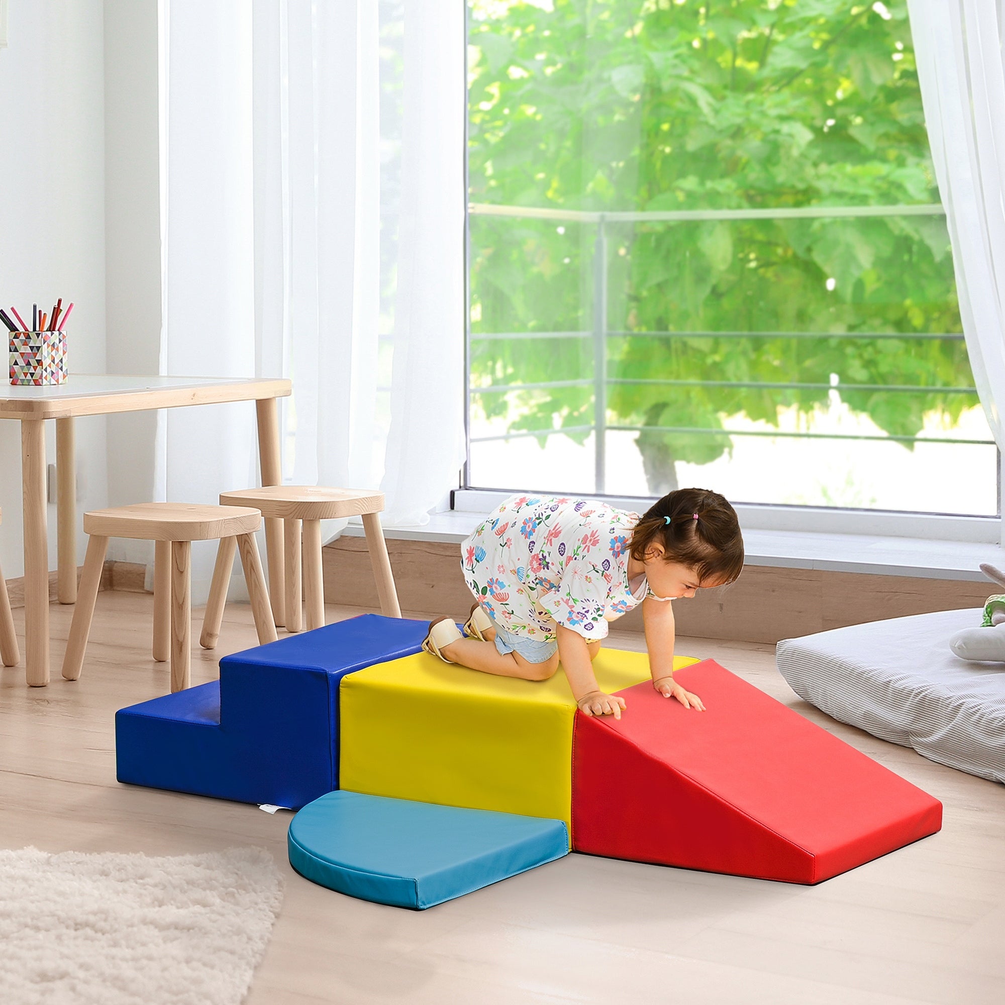 Crawl and Climb Foam Play Set Toddler Nugget 4 Pieces Lightweight Interactive Set for Climbing, Crawling, Sliding Play Zone for Baby Preschooler Baby Gym & Playmats at Gallery Canada