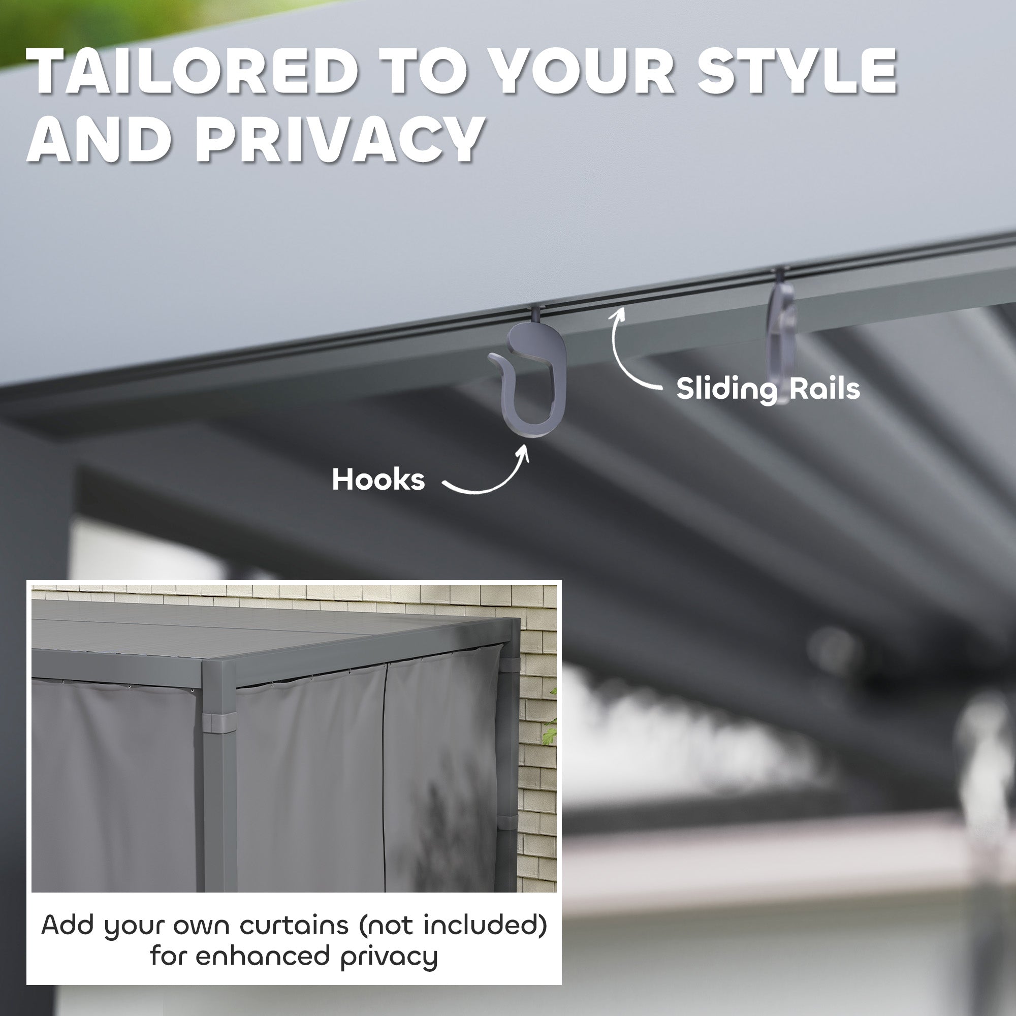 10' x 12' Louvered Pergola with Adjustable Metal Roof and Aluminum Frame, Outdoor Hardtop Gazebo with Drainage System Pergolas at Gallery Canada