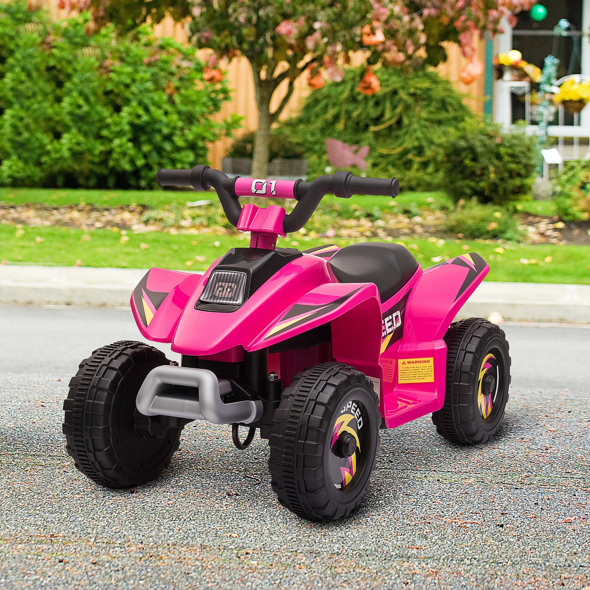 Kids Ride on ATV, 6V Battery Powered Quad Car with Forward, Reverse Switch, for Boys Girls 18-36 Months, Pink Electric Toy Cars   at Gallery Canada