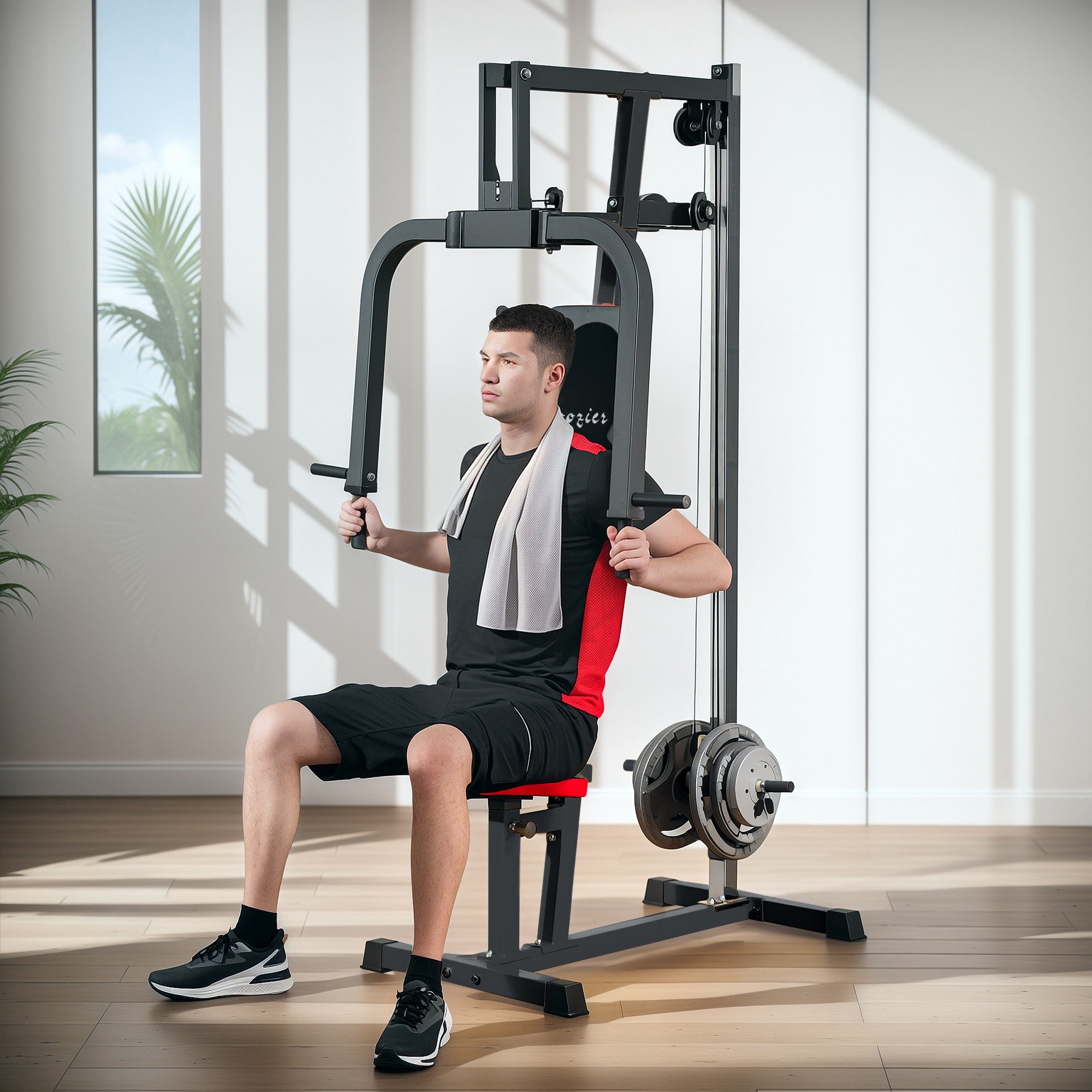 Chest Fly and Chest Press Machine for Back, Pectoral, Rear Deltoid and Shoulder Training, Black Power Towers at Gallery Canada