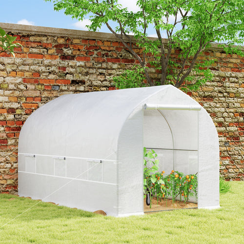 11.5' x 6.6' x 6.6' Portable Walk-In Tunnel Greenhouse Garden Warm House - White