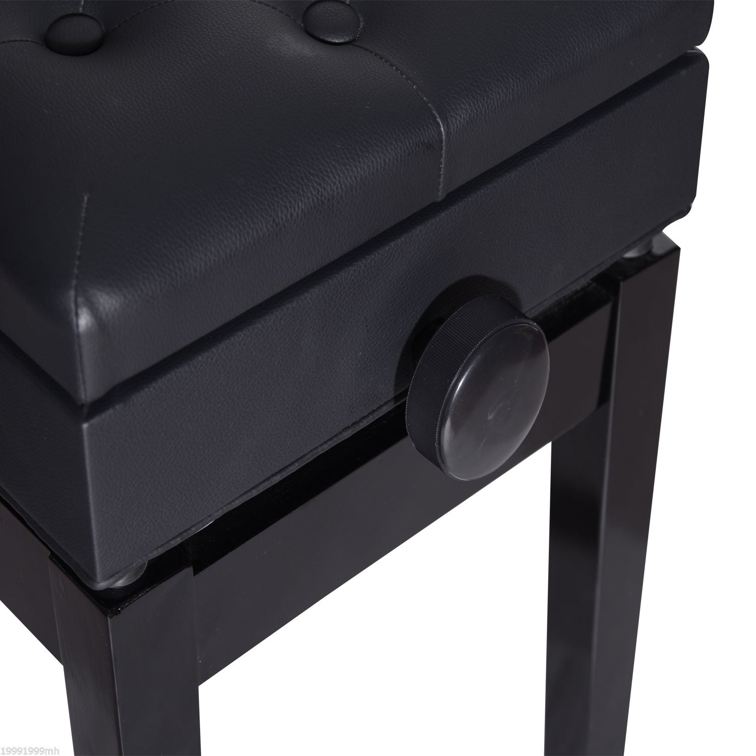 Adjustable Piano Bench with Storage and Soft PU Leather Padded, with Enough Music Storage Design, Black Piano Benches at Gallery Canada