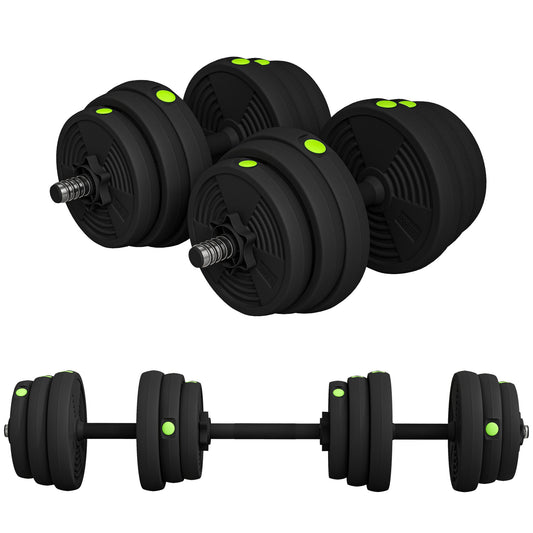 55LBS 2-in-1 Adjustable Barbell &; Dumbbells Set, Weights Set with Non-slip Handles for Men and Women Home Gym Training Dumbbells & Barbells   at Gallery Canada