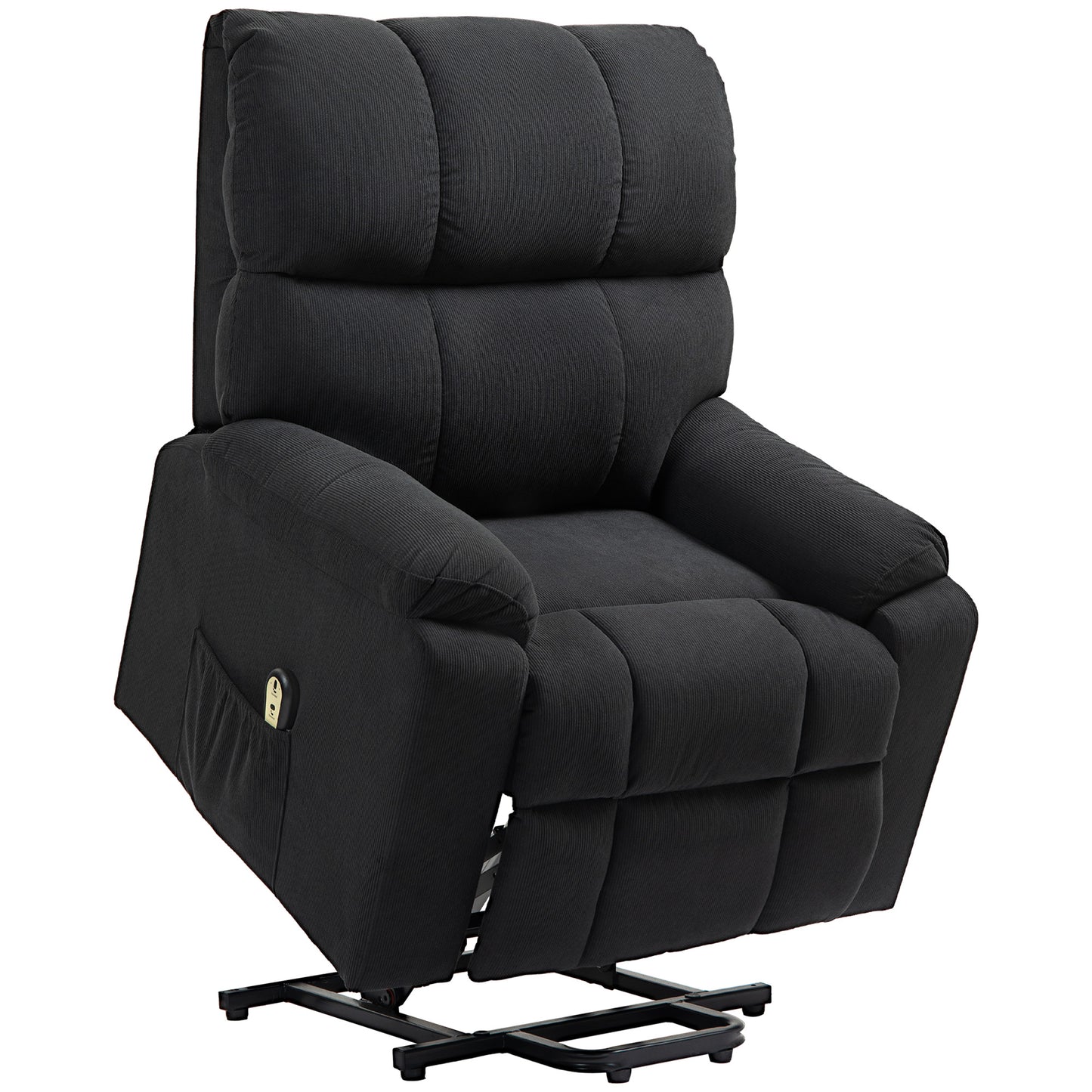 Lift Chair for Seniors, Microfibre Upholstered Power Recliner Chair with Remote, Quick Assembly, Black Sofas & Reclining Chairs at Gallery Canada