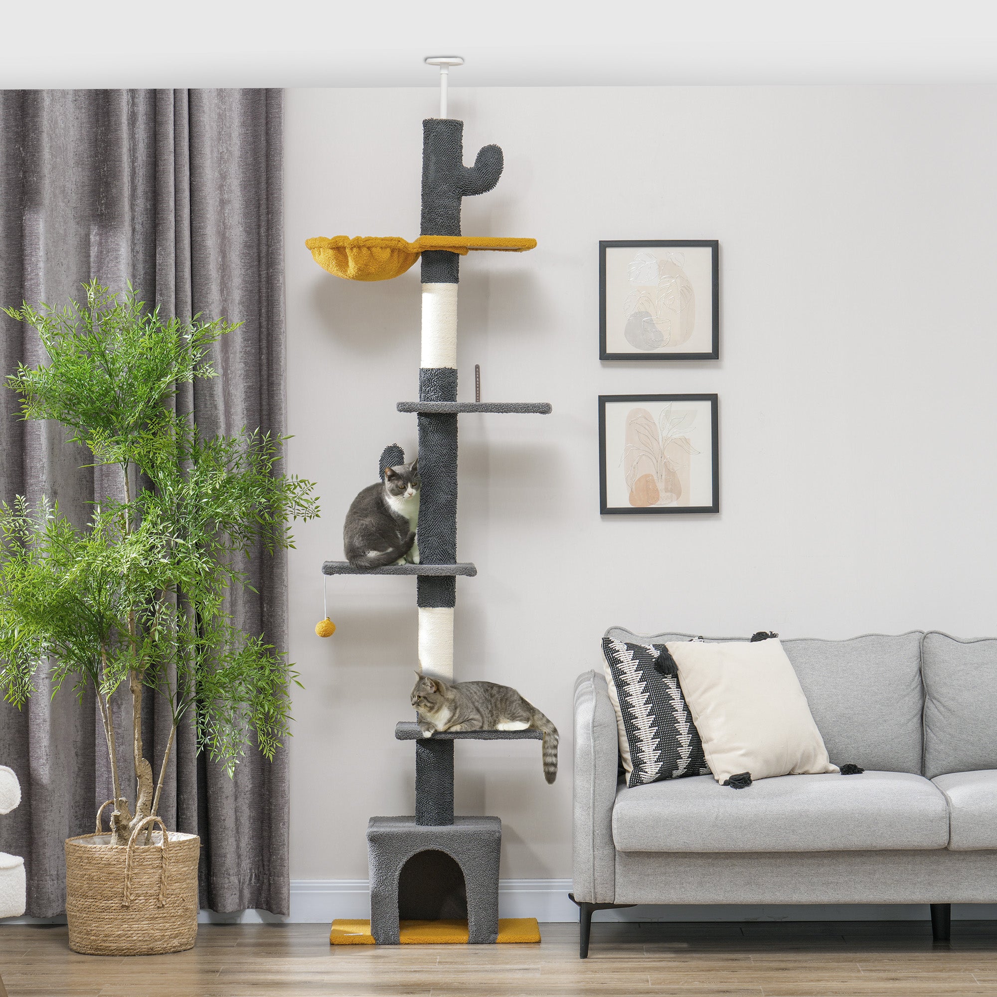 Floor to Ceiling Cat TreeTower with 90.5