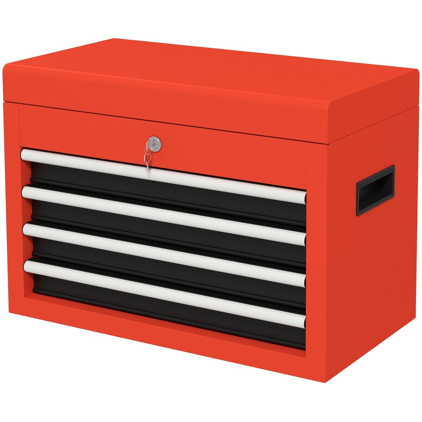 Portable Tool Chest with 4 Drawers and Top Storage, Lockable Steel Tool Box with Latch and Keys for Garage, Red Tool Organizers Multi Colour  at Gallery Canada