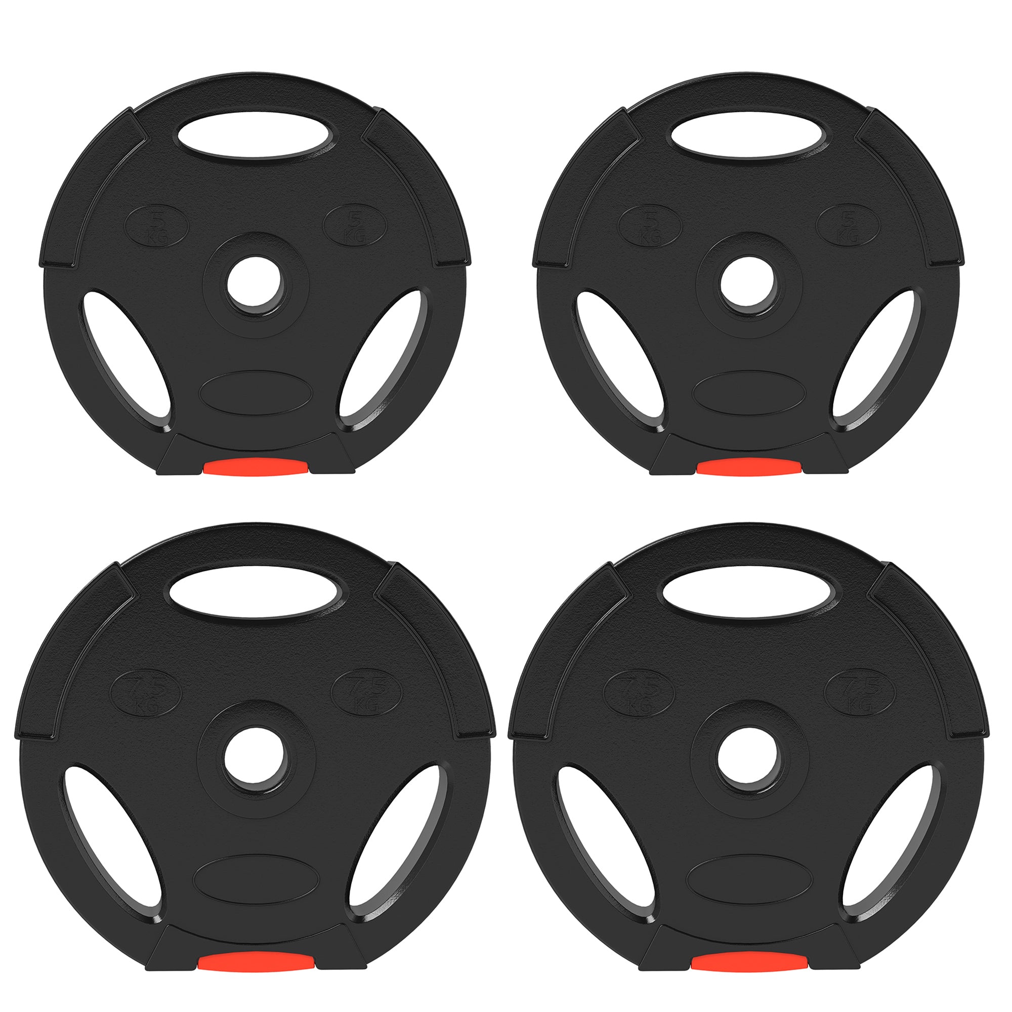 1-Inch Weight Plates, Barbell Weights Set for Weightlifting and Strength Training, 2 x 17lbs + 2 x 11lbs Dumbbells & Barbells at Gallery Canada