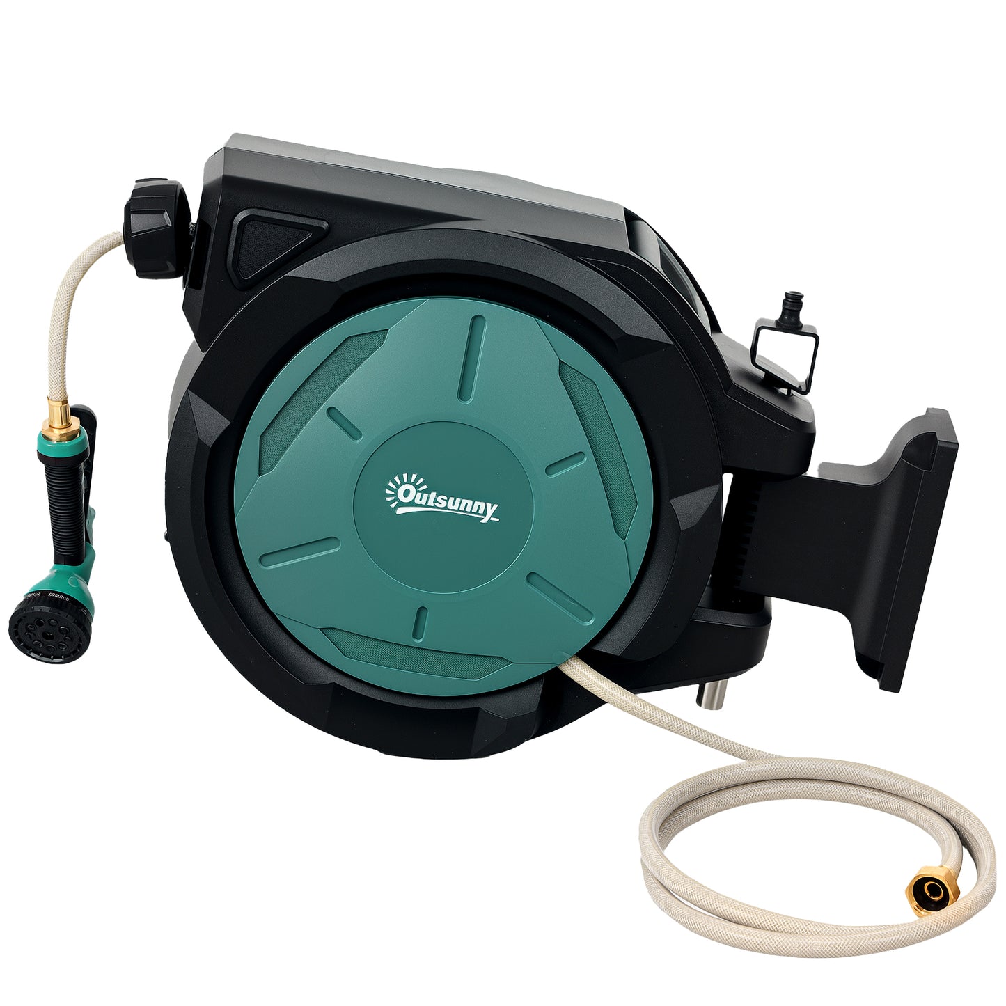 1/2 in x 65ft Wall Mounted Garden Hose Reel, Retractable Water Hose Reel with Auto Rewind, Any Length Lock, Blue Garden Accessories at Gallery Canada