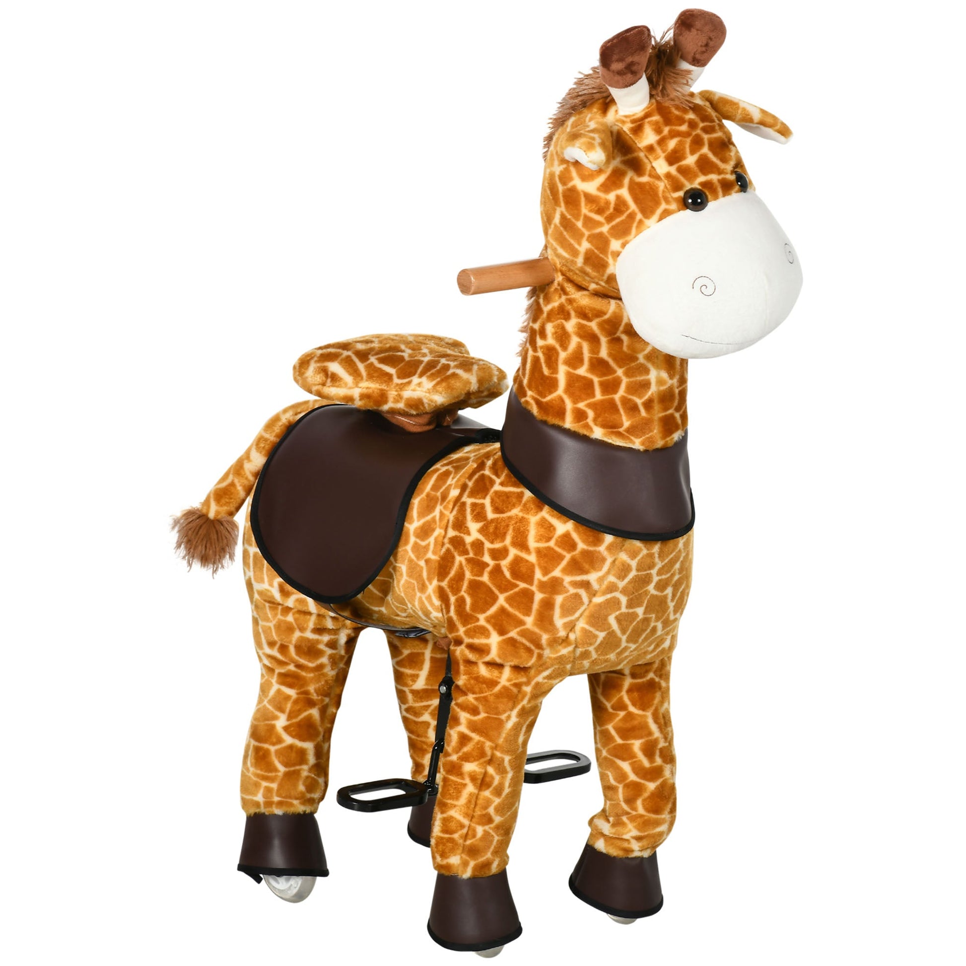 Ride On Horse Walking Horse Mechanical Rocking Horse Riding Pony Toy with Wheels Gift for 3-6 Years Girls Boys, Giraffe Rocking Horses Yellow  at Gallery Canada