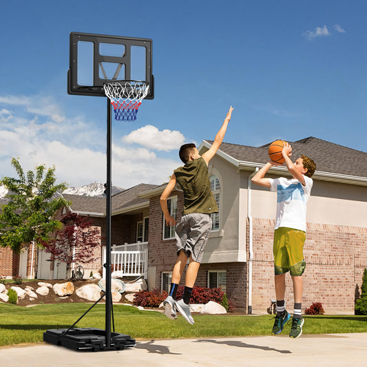 Basketball Hoop Outdoor, 7.5-10ft Portable Basketball Goal with Wheels and 43" Backboard, for Teenagers Youth Adults Basketball   at Gallery Canada