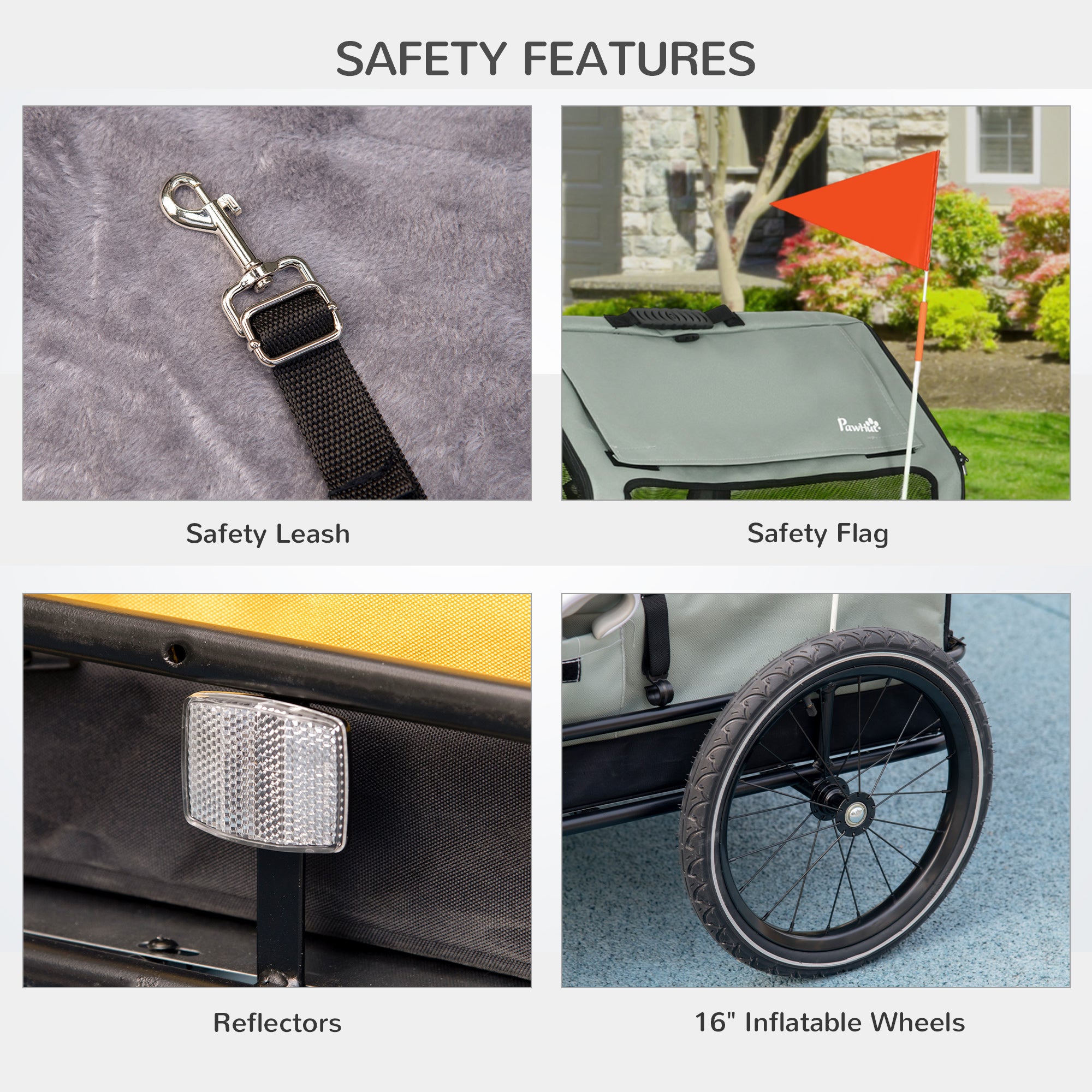 3 in 1 Dog Bike Trailer, Pet Cargo, Pet Bed with Safety Leash, Hitch, Quick-Release Wheels, Cushion for Small Dogs Dog Bike Trailers & Strollers at Gallery Canada