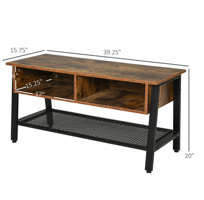 Industrial TV Stand, TV Console Table for TV up to 45'' Flat Screen, Entertainment Center for Living Room, Bedroom, Rustic Brown TV Stands Multi Colour  at Gallery Canada