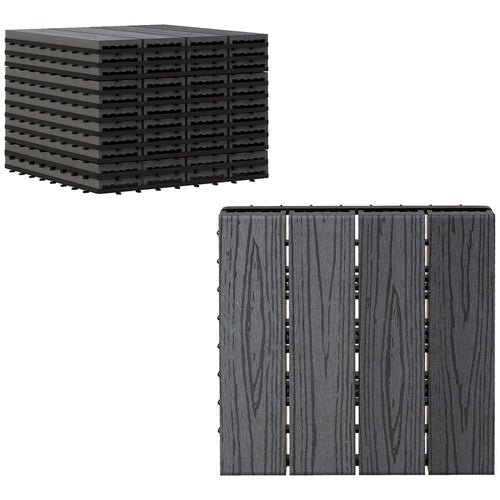 WPC Interlocking Deck Tiles, 11 Pack 12