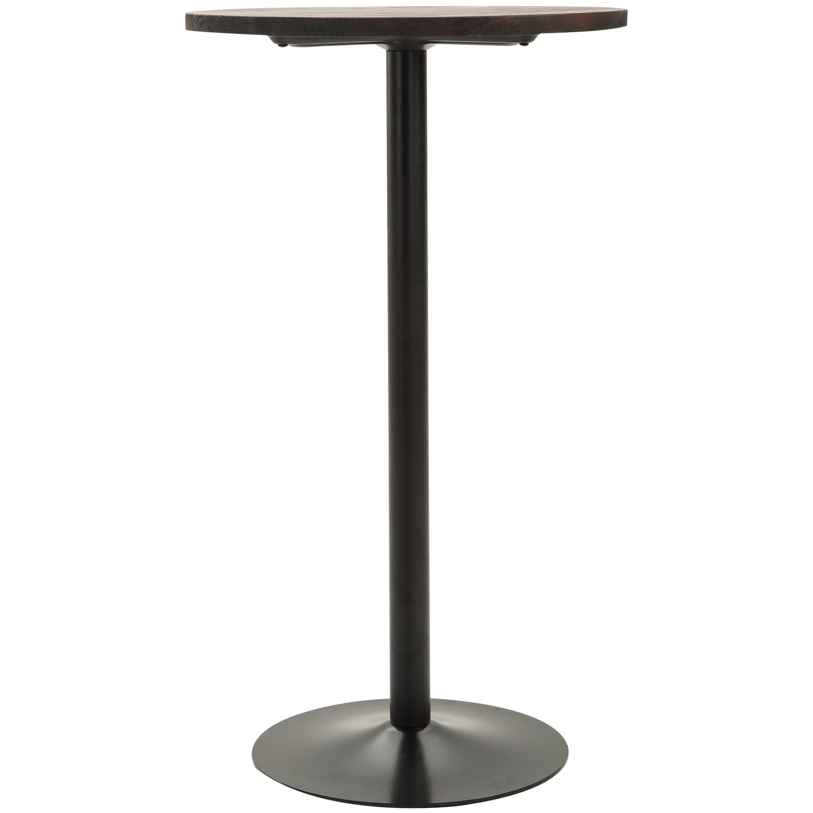 Round Bar Table 42 Inch Height, Industrial High Bistro Table with Metal Base and Elm Wood Top, Bar Height Table for Kitchen, Pub, Breakfast Area Bar Tables & Dining Tables   at Gallery Canada