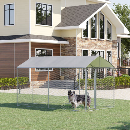 Dog Kennel Outdoor, Heavy Duty Playpen with Secure Lock, Cover, for Backyard &; Patio, 13.1' x 7.5' x 7.5' Houses, Kennels & Pens   at Gallery Canada