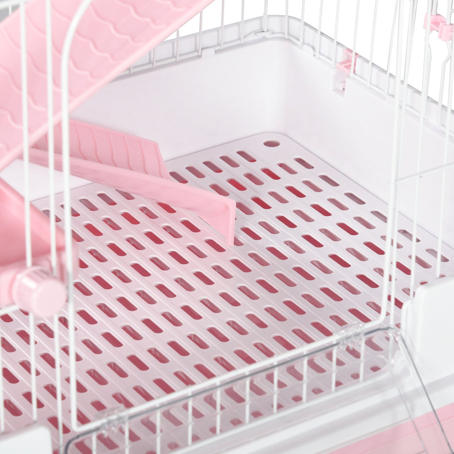 32"L 6-Level Small Animal Cage with Universal Lockable Wheels, Pink Houses & Habitats   at Gallery Canada