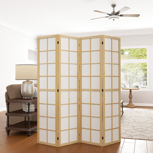 4 Panel Room Divider, 5.6 ft Folding Wall Divider Room Partition for Home Office, Bedroom, Living Room Room Dividers at Gallery Canada