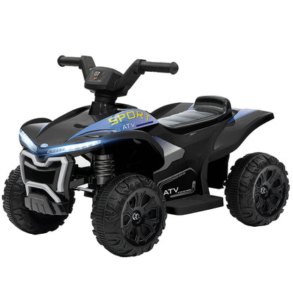 Kids ATV, 6V Battery Powered Electric Vehicle with Headlights, Forward/Reverse Switch, 4 Wheeler Ride On Toy for 18-36 Months, Black Electric Ride On Toys   at Gallery Canada