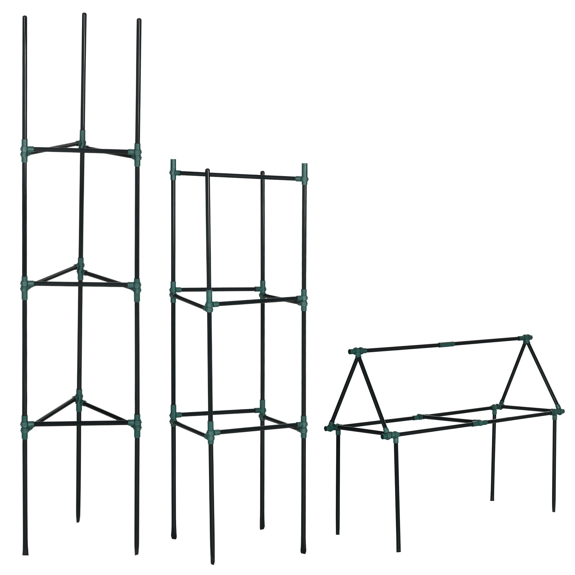 3 Pack Tomato Cage Set, 72 Inch DIY Tomato Plant Support Trellis, Tomato Trellis for Climbing Vegetables, Flowers and Fruits, Dark Green Plant Stands Dark Green at Gallery Canada