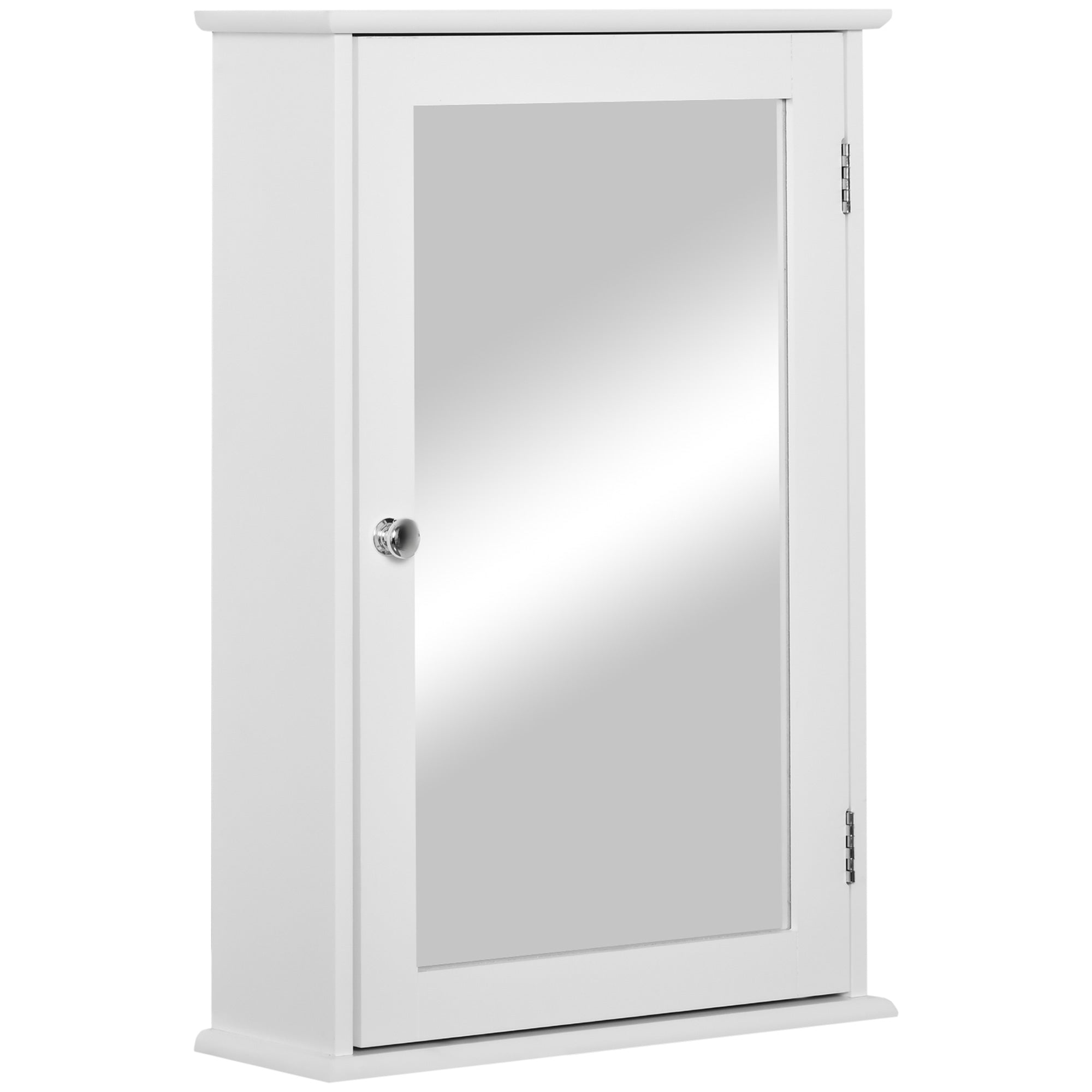 Bathroom Mirror Cabinet, Wall Mounted Medicine Cabinet, Storage Cupboard with Door and Shelves, White Mirror Medicine Cabinets White  at Gallery Canada