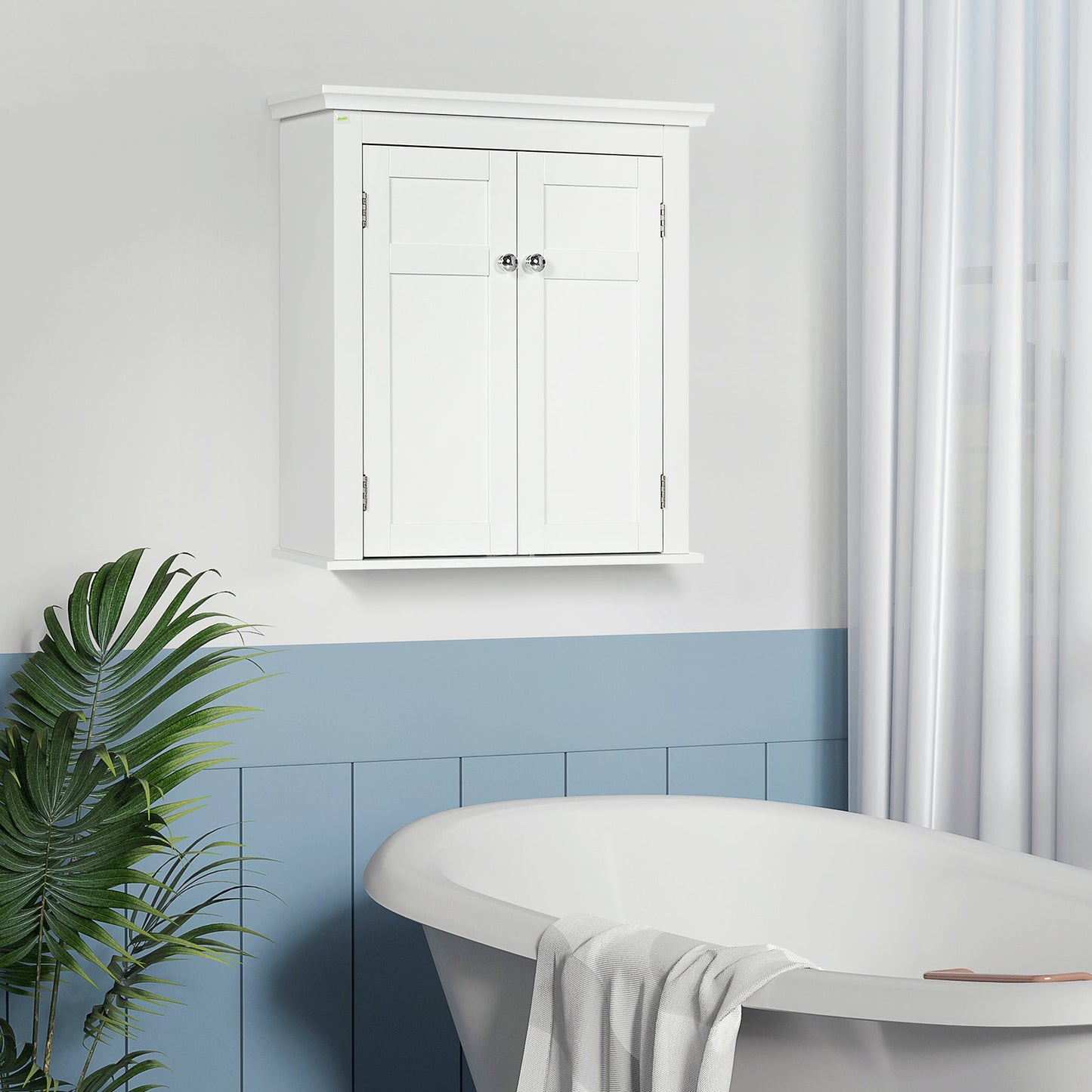 Bathroom Wall Cabinet, Medicine Cabinet, Over Toilet Storage Cabinet with Adjustable Shelves for Kitchen, Entryway, White Wall Mounted Cabinets   at Gallery Canada