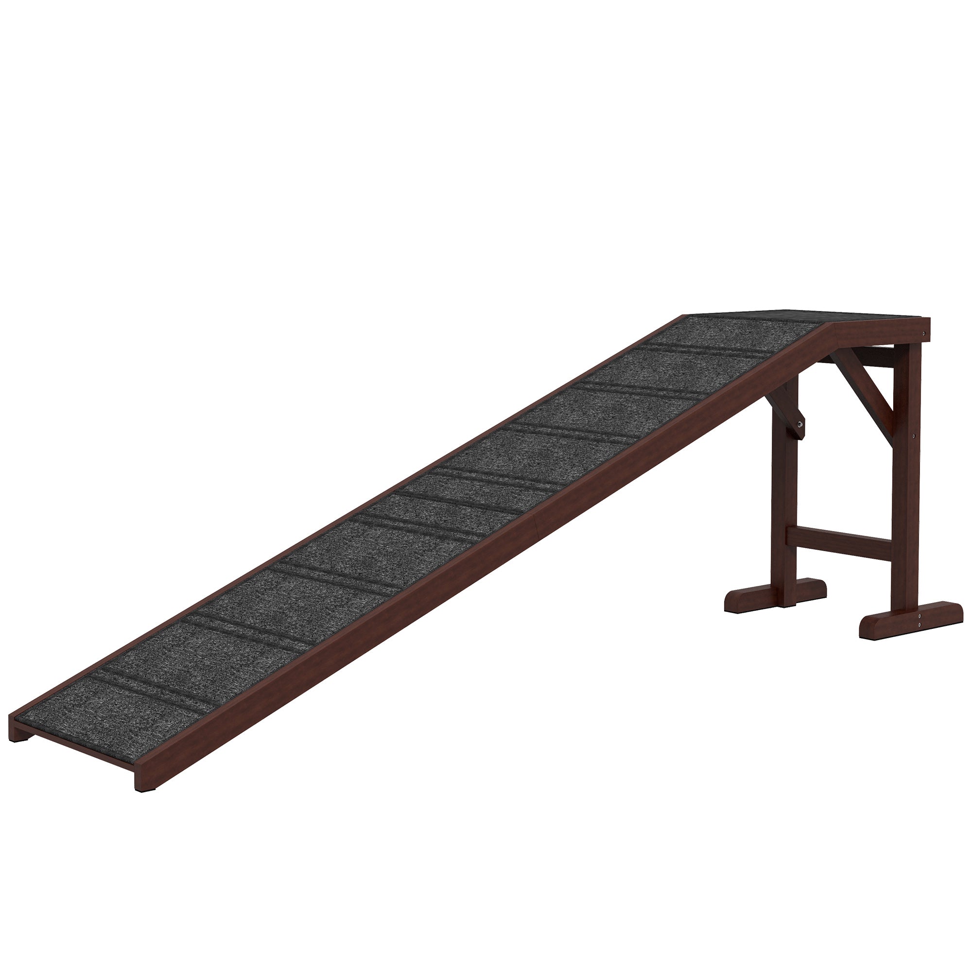 Pet Ramp Bed Steps for Dogs Cats Non-slip Carpet Top Platform Pine Wood 74