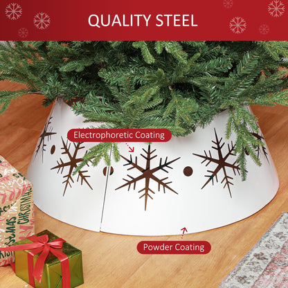 26" Christmas Tree Base Cover, Christmas Tree Collar with Hollow Snowflake Patterns for Home Decoration, White Christmas Trees   at Gallery Canada