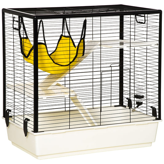 Rabbit Cage, Portable Small Animal Cage for Chinchilla Adult Rats Large Guinea Pig Mink Ferret with Hammock Water Bottle Food Dish Ramps, 31.5" x 19" x 31" - Gallery Canada