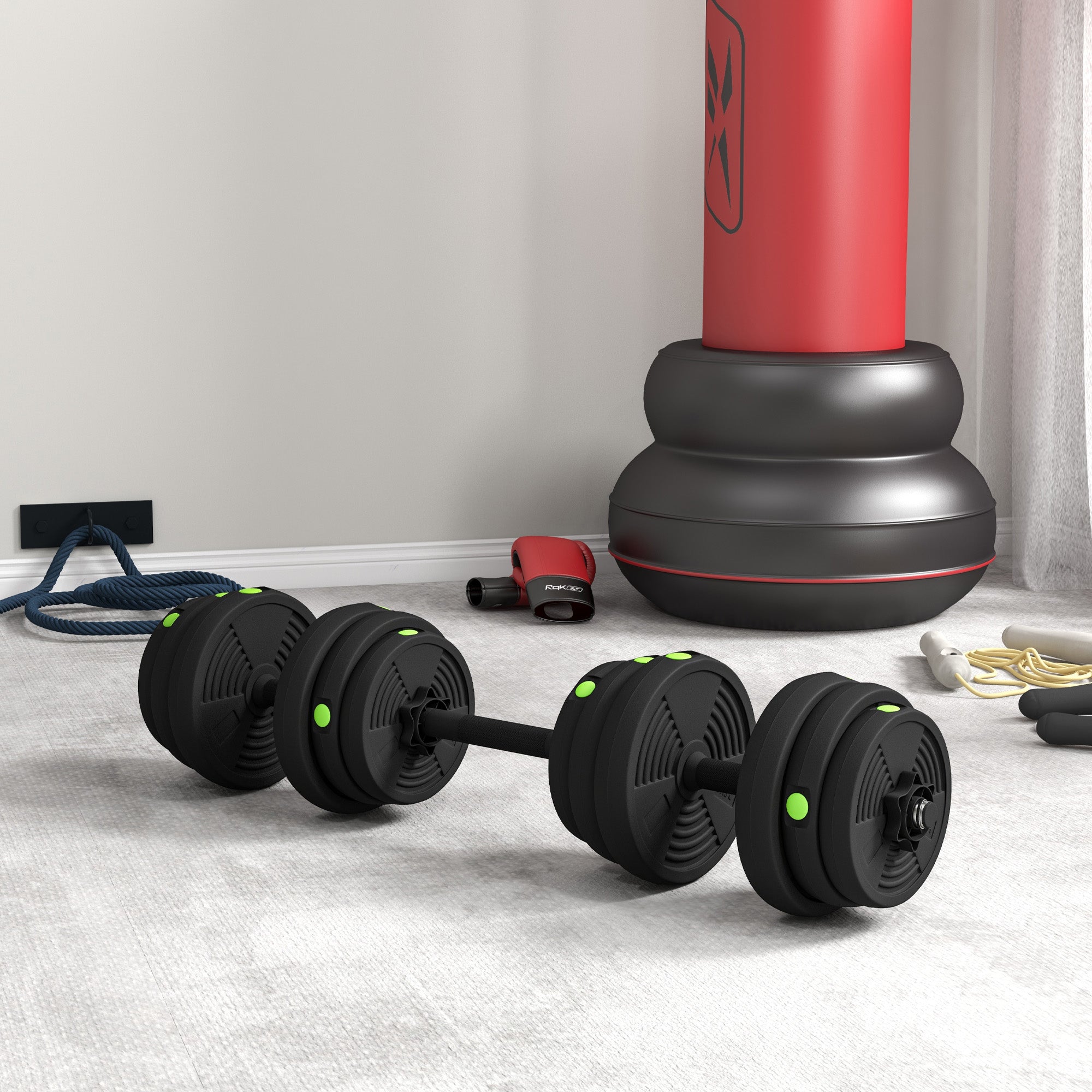 55LBS 2-in-1 Adjustable Barbell &; Dumbbells Set, Weights Set with Non-slip Handles for Men and Women Home Gym Training Dumbbells & Barbells at Gallery Canada