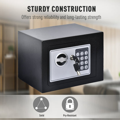 Small Steel Digital Electronic Safe Box Wall Mount Security Case Cabinet Keypad Lock Home Office Hotel Gun Cash Jewelry Black Safes   at Gallery Canada