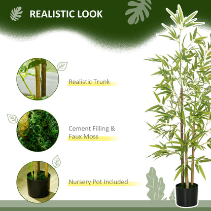 4ft Artificial Tree, Indoor Fake Bamboo with Pot, for Home Office Living Room Decor Artificial Trees at Gallery Canada