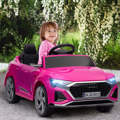 12V Battery Powered Kids Electric Car, Audi Q8 etron Sportback Licensed Ride on Car w/ Remote Control, Pink Electric Toy Cars Pink  at Gallery Canada