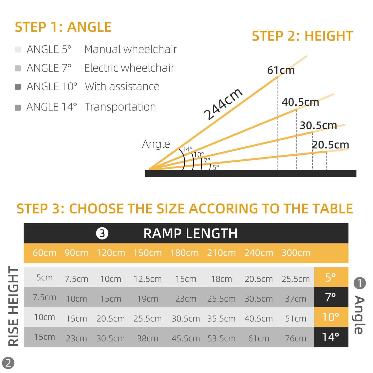 Telescopic Wheelchair Ramp, 8ft, 600 lbs, Aluminium Threshold Ramp, 2 Pack, for Home Steps, Mobility Scooters, Stairs Knee Walker & Wheelchair Ramps   at Gallery Canada