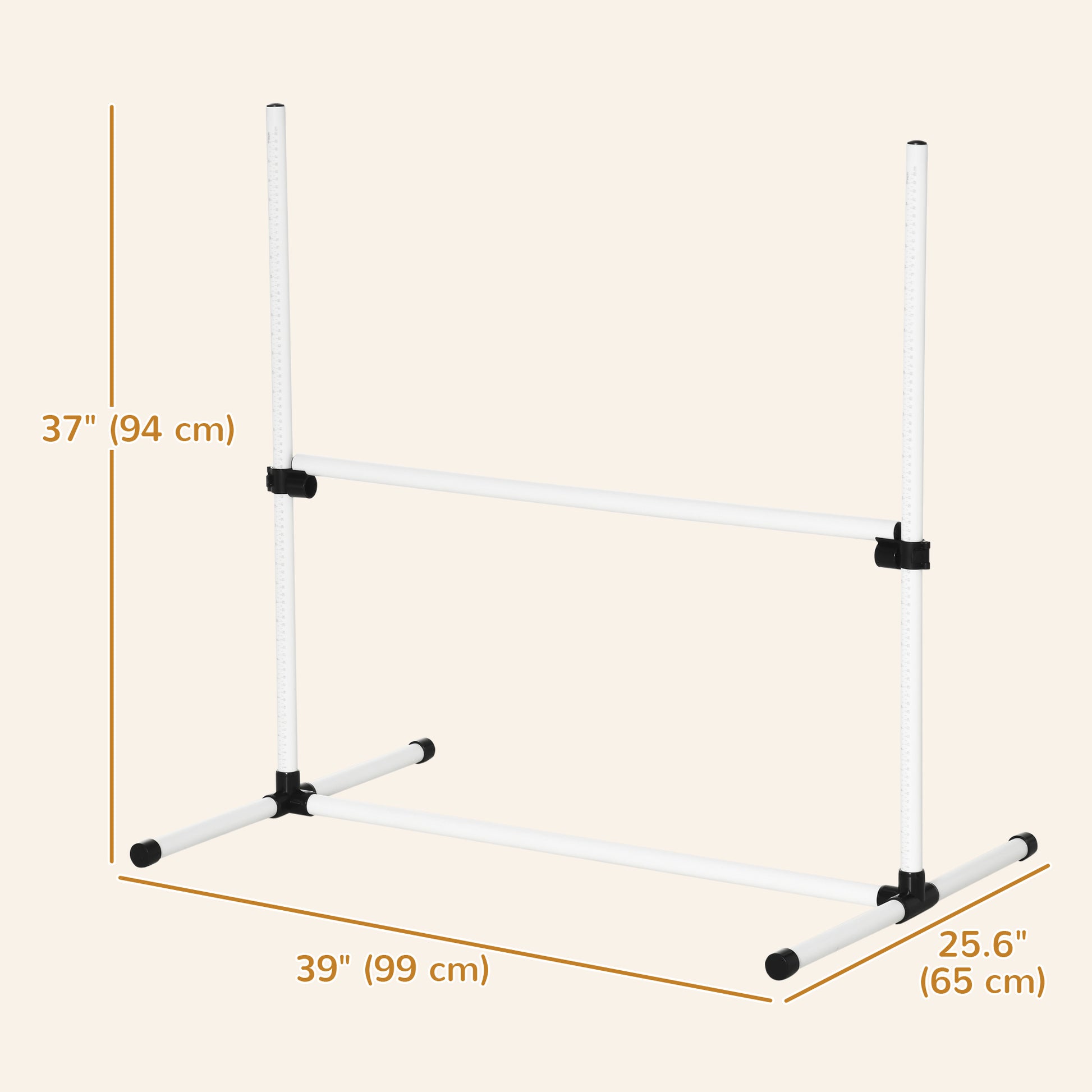 Set of 6 Dog Agility Training Equipment Adjustable Jump Bar Pet Exercise Kit with Carrying Bag (White) Dog Agility Training Equipment   at Gallery Canada