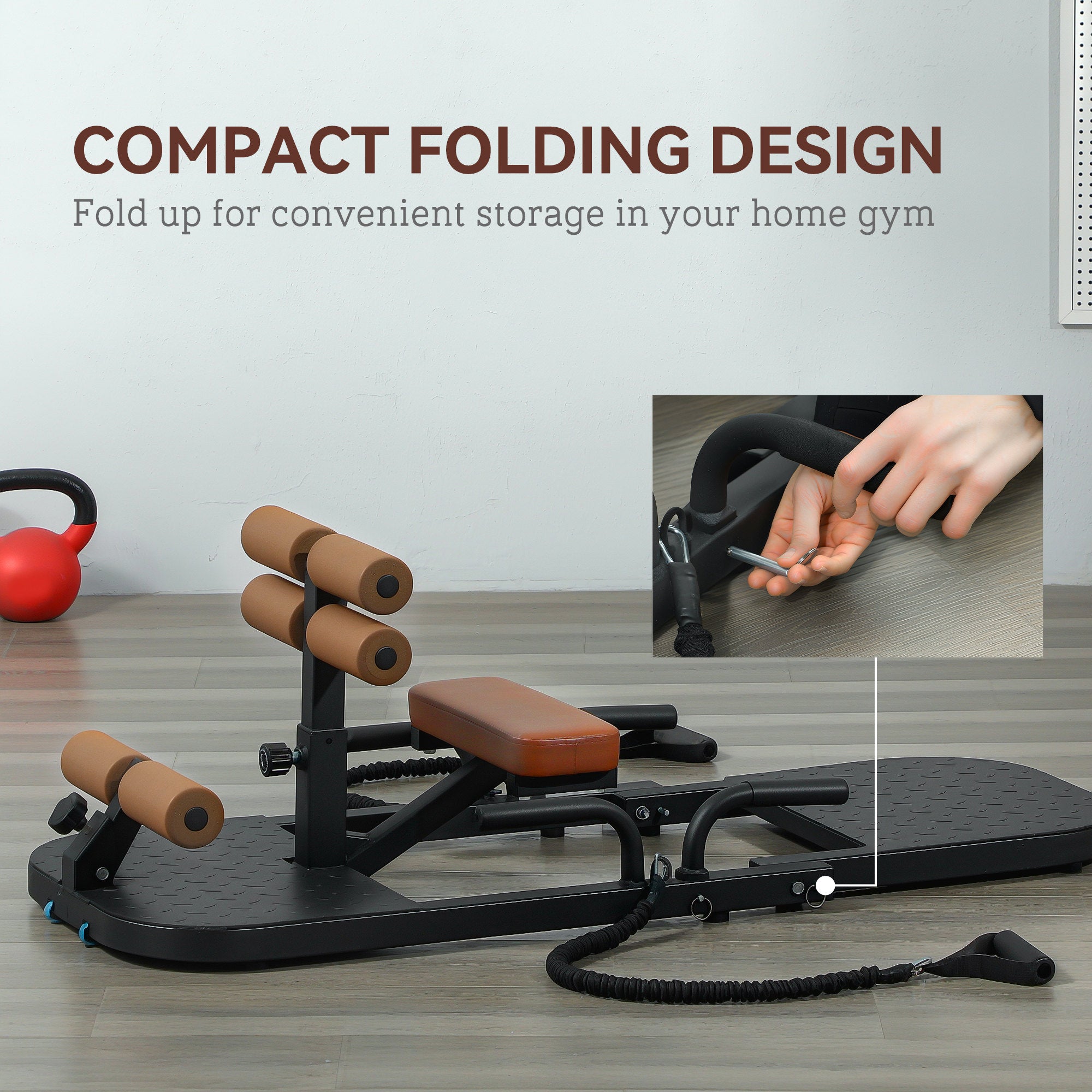 Foldable Sissy Squat Machine, Hip Thrust Machine with Push Up Stand, Multipurpose Glute Workout Equipment Squat Machine at Gallery Canada