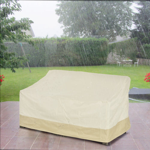 Patio Furniture Covers for 3-Seater Garden Bench, Waterproof 600D Heavy Duty Oxford Fabric Outdoor Sofa Cover, Windproof, Tear Resistant, Anti-UV, 59.8